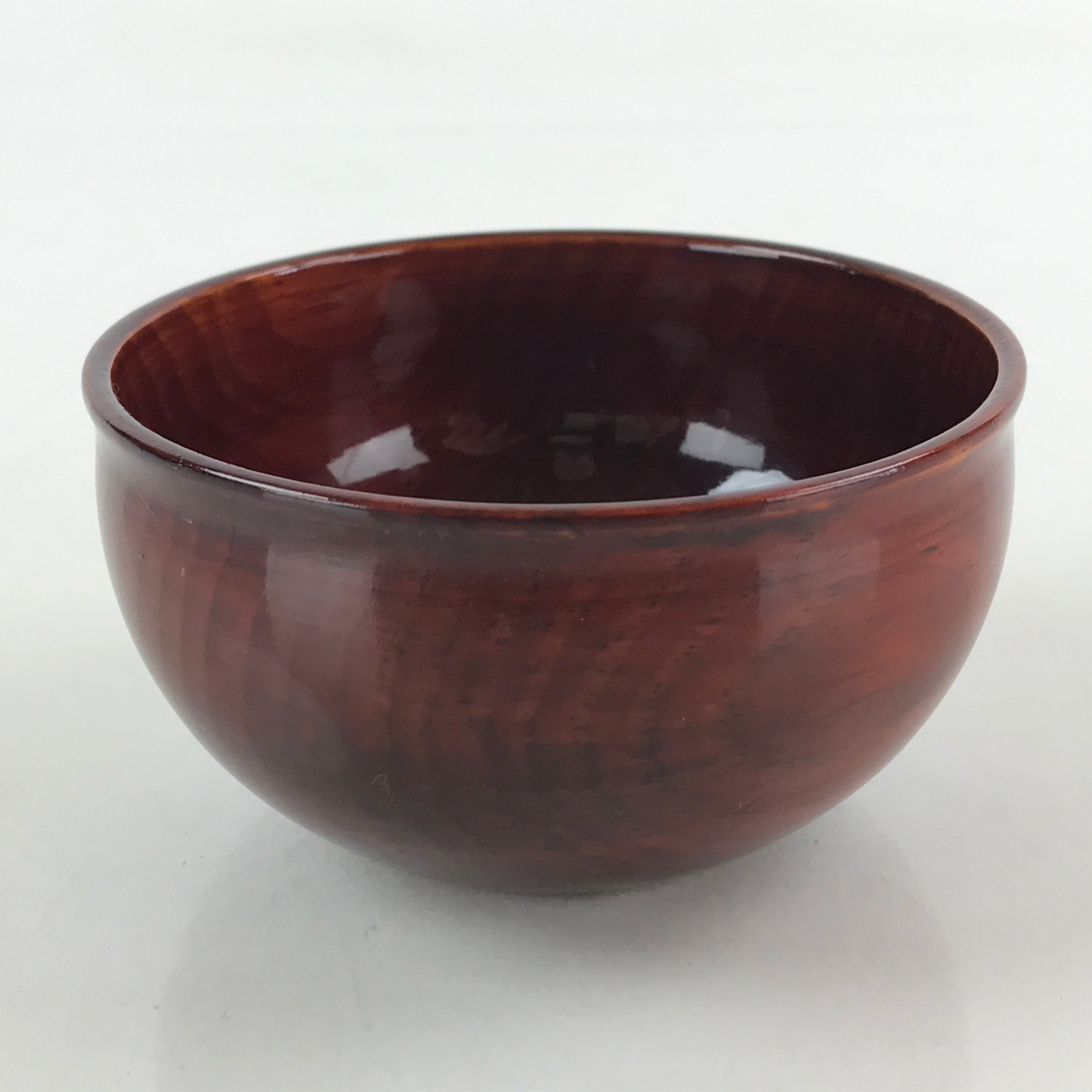 Japanese Shunkei-Nuri Lacquerware Wood Bowl Owan Vtg Kobachi Cup Brown UR917