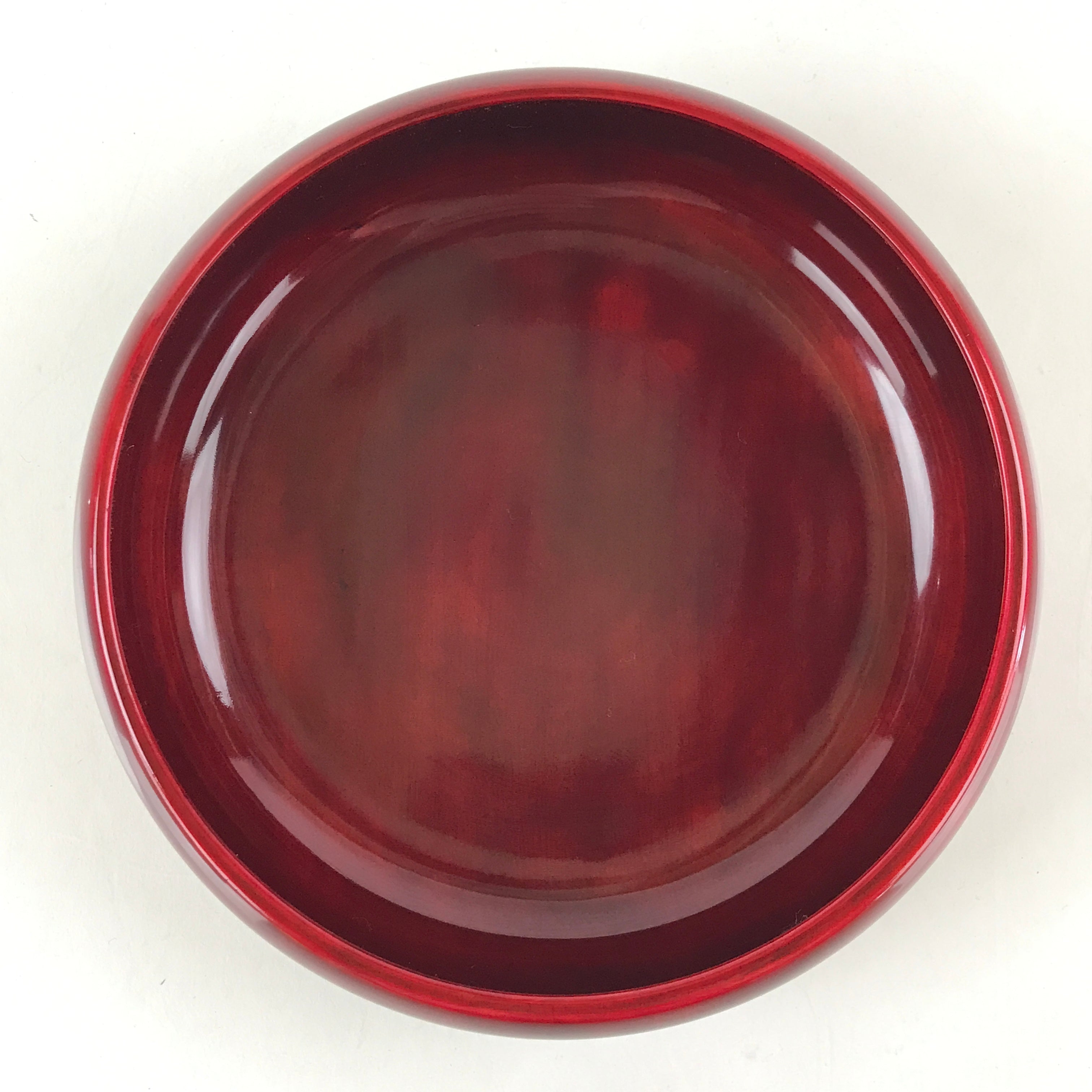 Japanese Shunkei-Nuri Lacquerware Wood Bowl Vtg Kashiki Tea Ceremony Red UR916