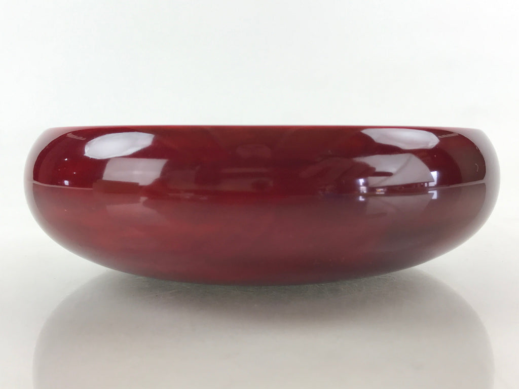 Japanese Shunkei-Nuri Lacquerware Wood Bowl Vtg Kashiki Tea Ceremony Red UR916