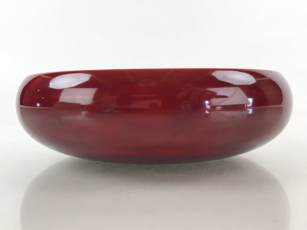 Japanese Shunkei-Nuri Lacquerware Wood Bowl Vtg Kashiki Tea Ceremony Red UR916