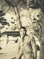 Japanese Shuurakuen Park Giant Buddha Photograph Vtg Aichi Daibutsu Sepia PH278