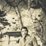 Japanese Shuurakuen Park Giant Buddha Photograph Vtg Aichi Daibutsu Sepia PH278