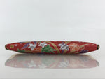 Japanese Signature Hanko Stamp Case Red Ink Kimono Fabric Flower Clasp JK553