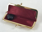 Japanese Signature Hanko Stamp Case Red Ink Kimono Fabric Flower Clasp JK553