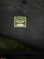 Japanese Silk Bamboo Drawstring Kimono Bag Vtg Kinchaku-Bukuro Kago Purple KB92