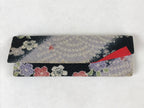 Japanese Silk Cloth Toothpick Case Vtg Small Fabric Yojiire Plum Blossom JK619