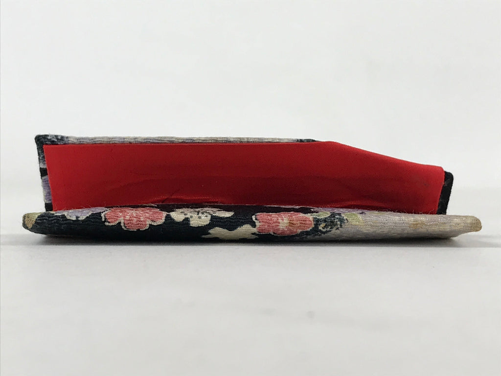 Japanese Silk Cloth Toothpick Case Vtg Small Fabric Yojiire Plum Blossom JK619