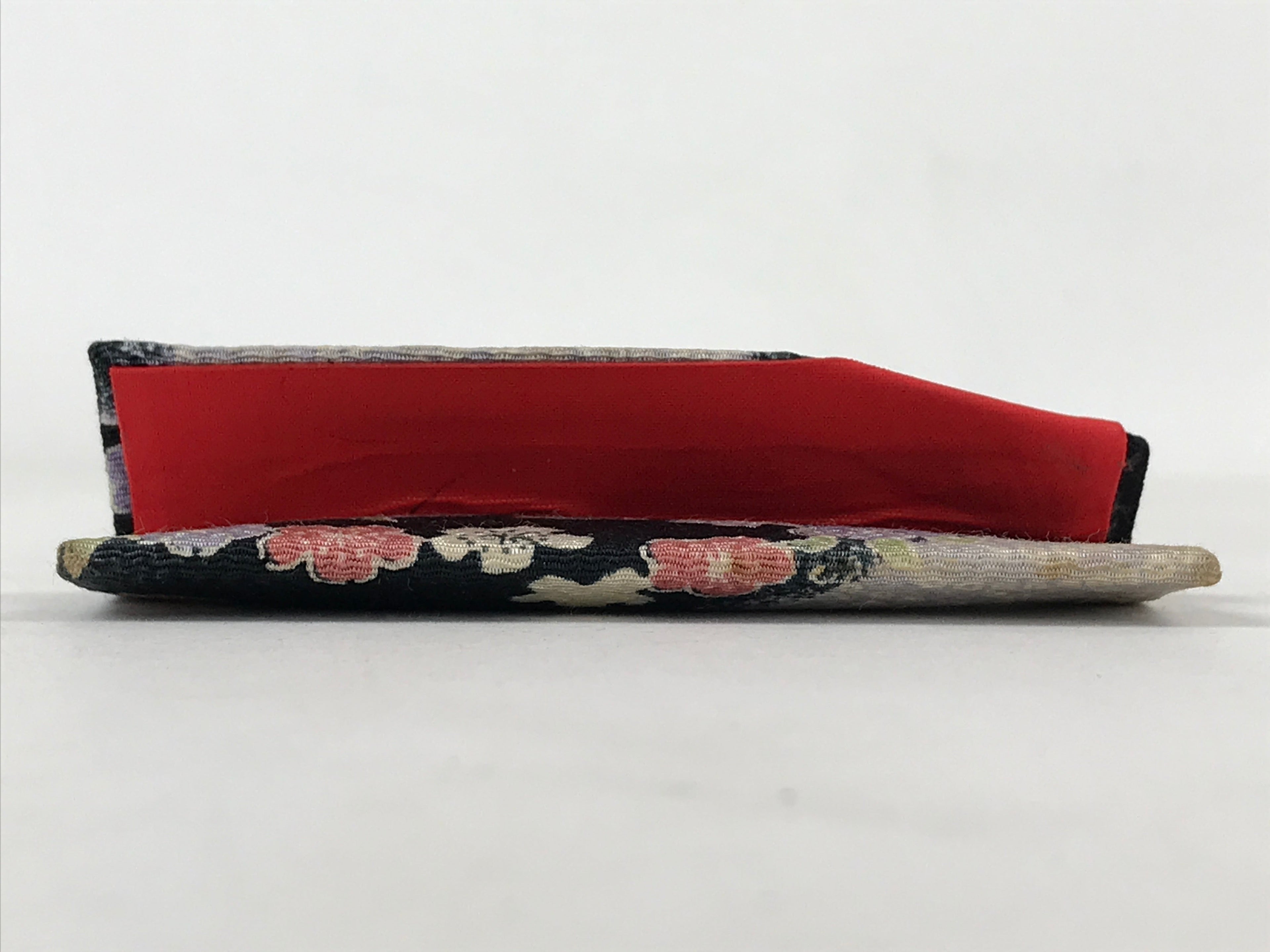 Japanese Silk Cloth Toothpick Case Vtg Small Fabric Yojiire Plum Blossom JK619