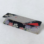 Japanese Silk Cloth Toothpick Case Vtg Small Fabric Yojiire Plum Blossom JK619