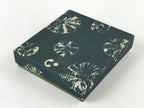 Japanese Silk Coin Purse Vtg Change Pouch Gamaguchi Clasp Blue Flowers KB72