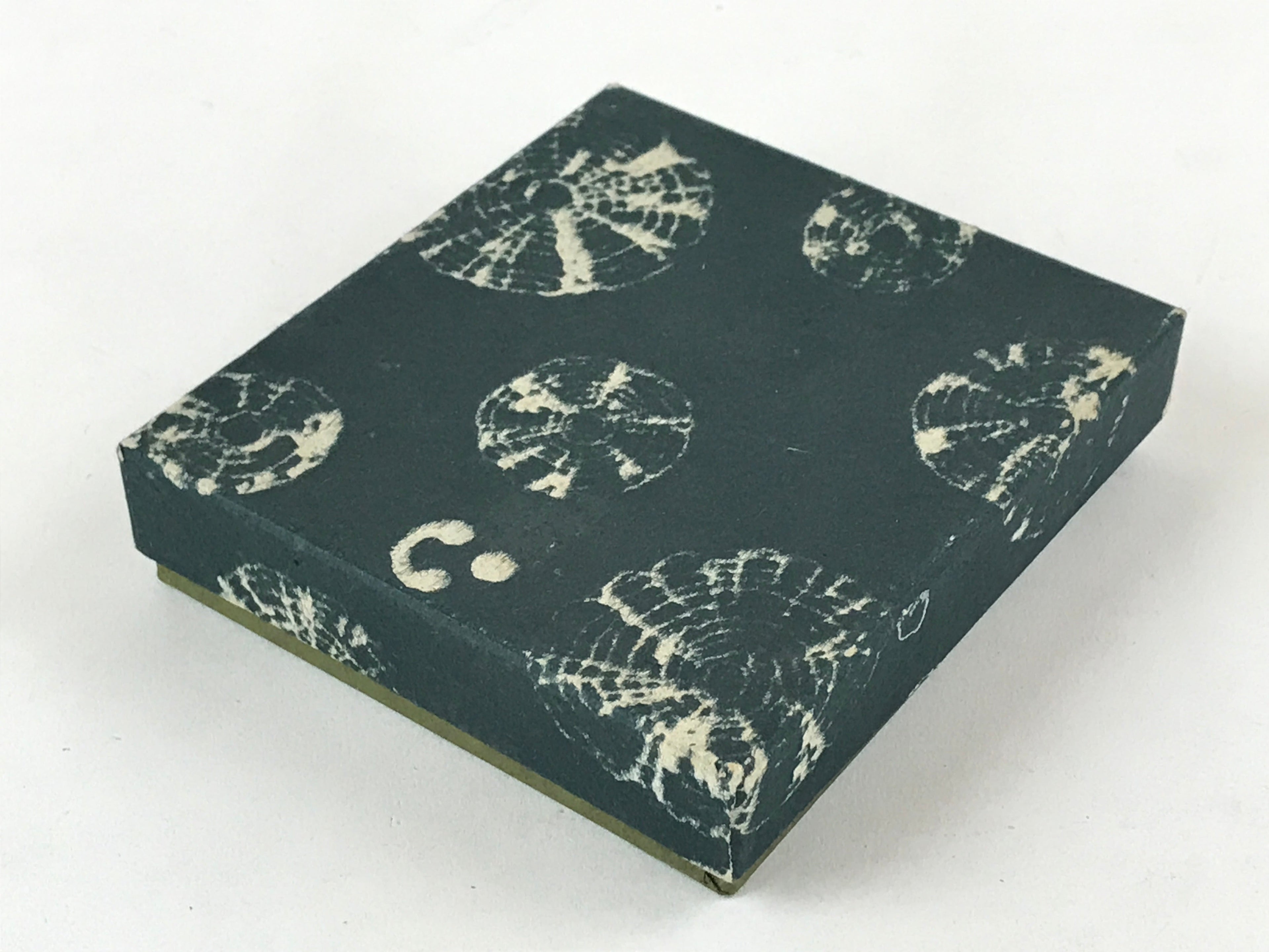 Japanese Silk Coin Purse Vtg Change Pouch Gamaguchi Clasp Blue Flowers KB72