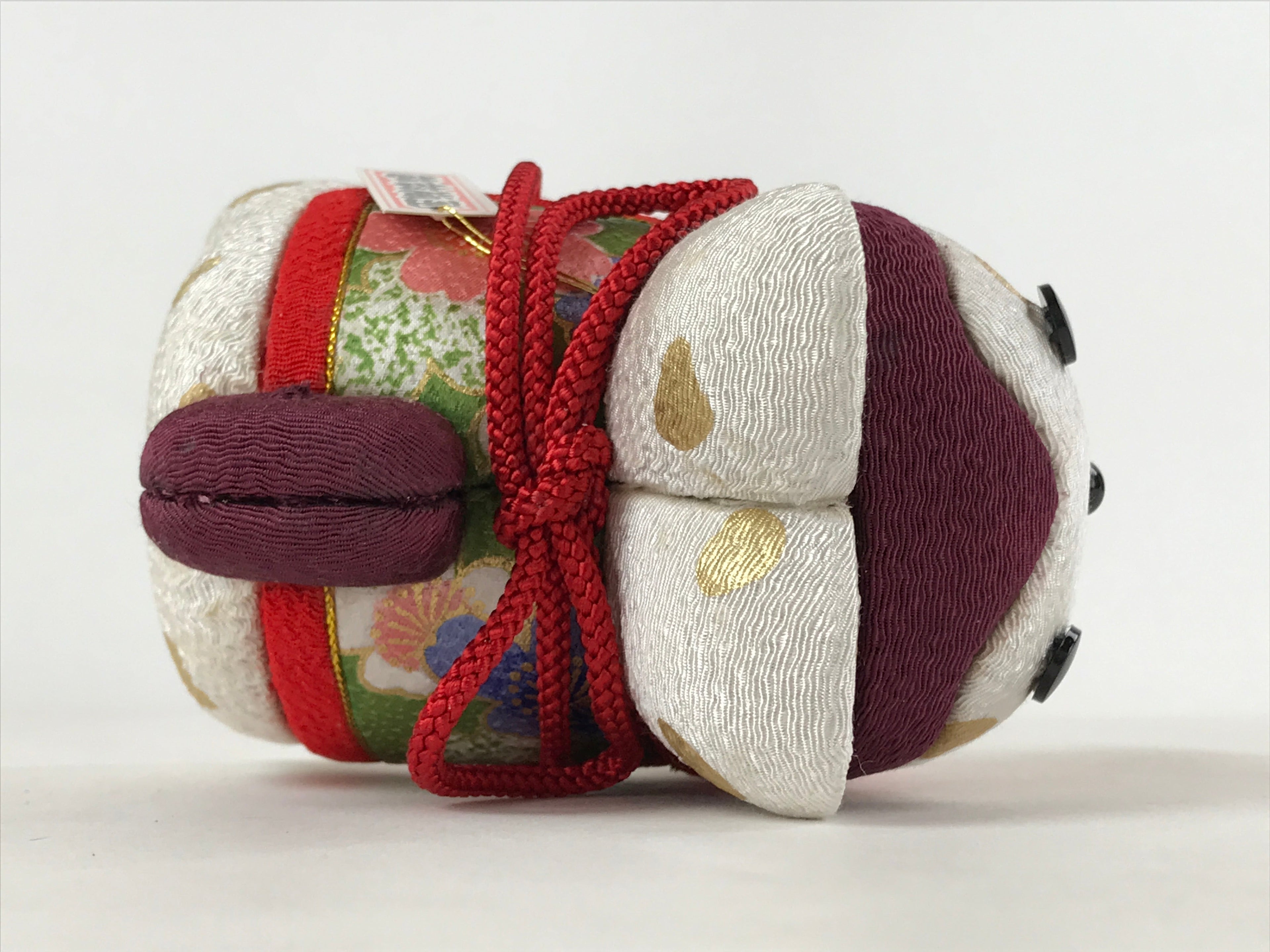 Japanese Silk Fabric Dog Inu Doll Vtg Chirimen Zaiku Traditional Craft BD966