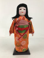 Japanese Silk Fabric Kimono Girl Doll Ichimatsu Vtg Ningyo Furisode Floral ST51