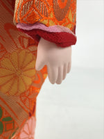 Japanese Silk Fabric Kimono Girl Doll Ichimatsu Vtg Ningyo Furisode Floral ST51