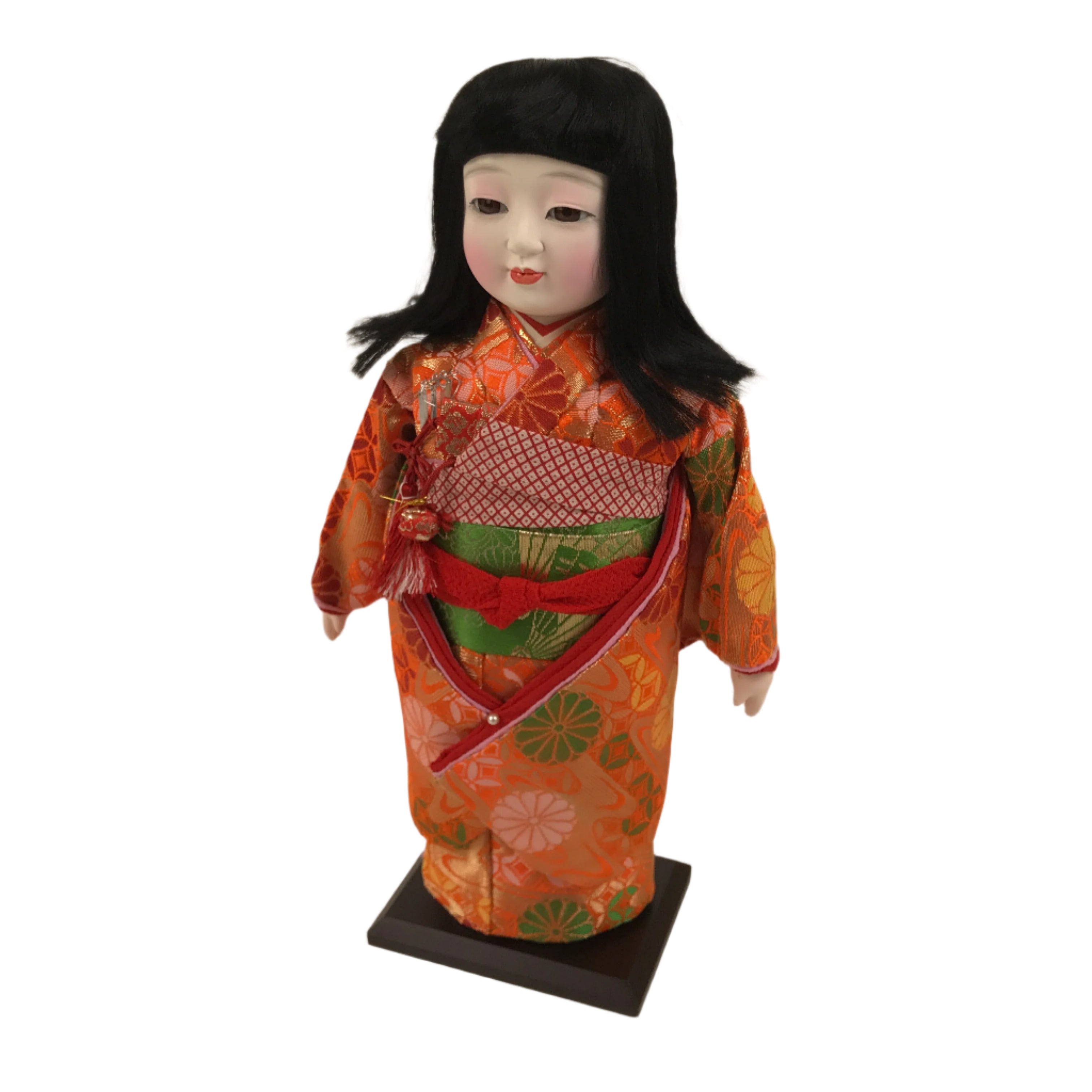 Japanese Silk Fabric Kimono Girl Doll Ichimatsu Vtg Ningyo