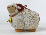 Japanese Silk Fabric Sheep Hitsuji Doll Vtg Chirimen Zaiku Traditional Craft BD9