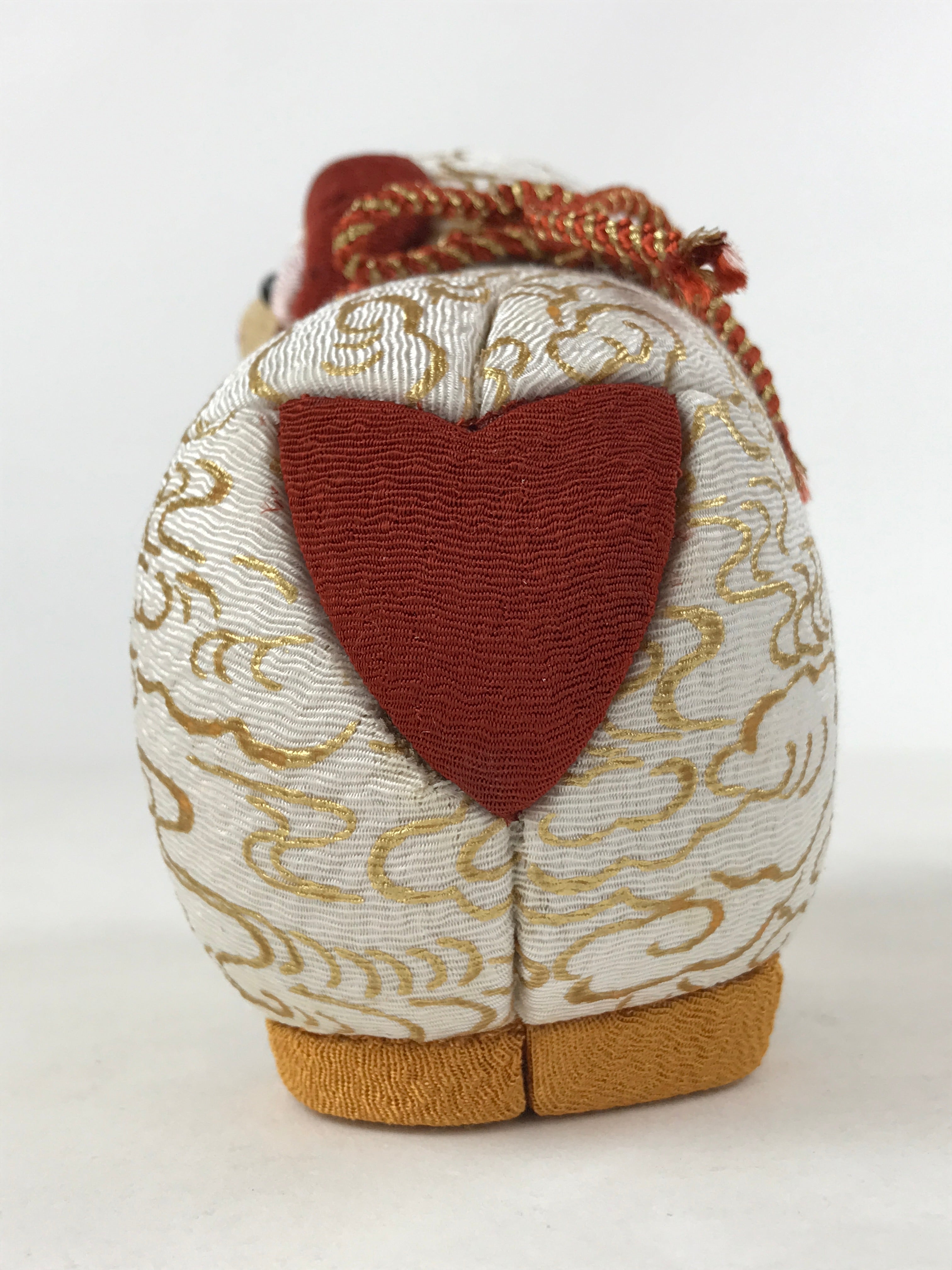 Japanese Silk Fabric Sheep Hitsuji Doll Vtg Chirimen Zaiku Traditional Craft BD9