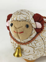 Japanese Silk Fabric Sheep Hitsuji Doll Vtg Chirimen Zaiku Traditional Craft BD9