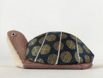 Japanese Silk Fabric Turtle Kame Doll Vtg Chirimen Zaiku Traditional Craft BD959
