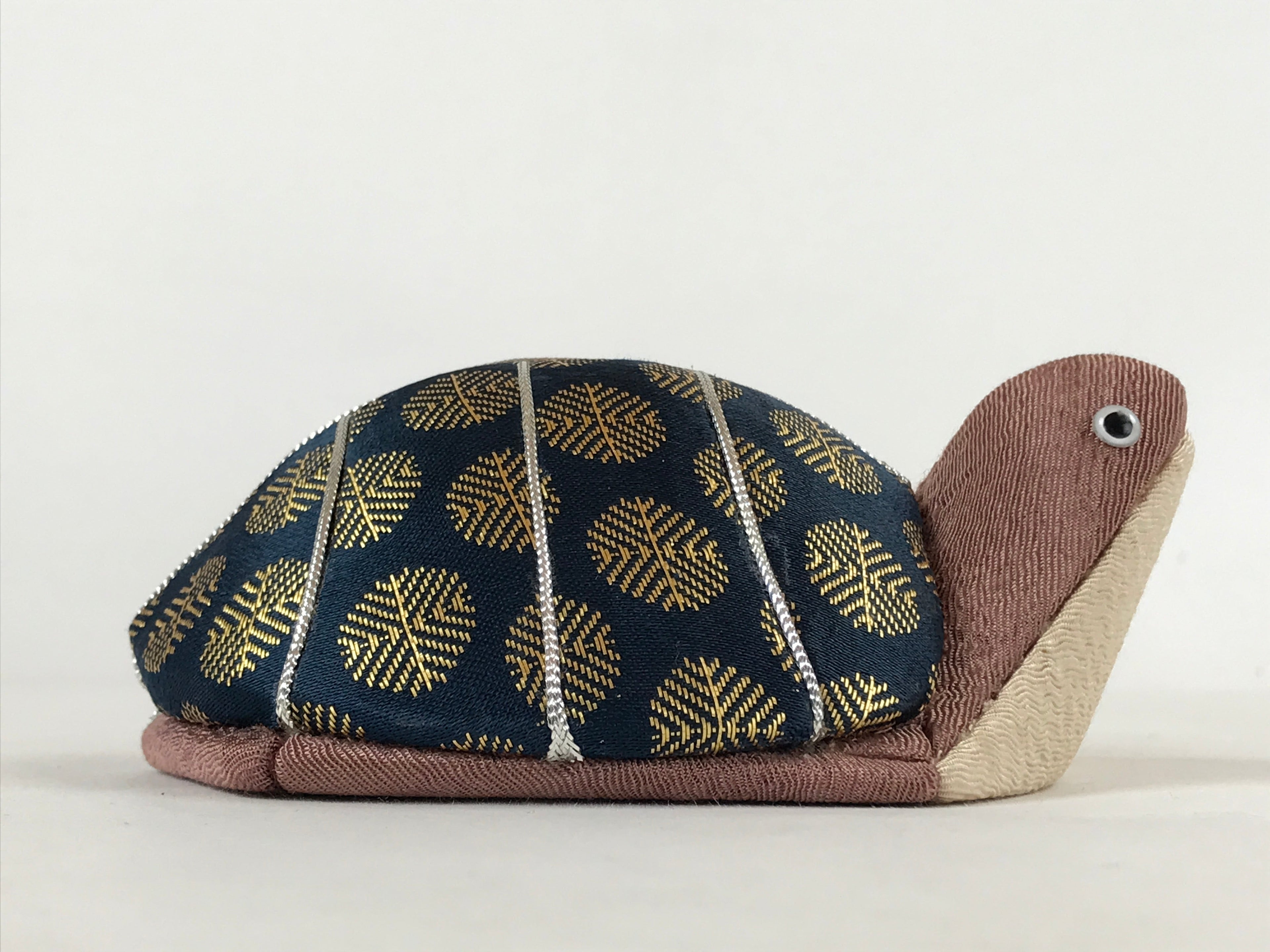 Japanese Silk Fabric Turtle Kame Doll Vtg Chirimen Zaiku Traditional Craft BD959