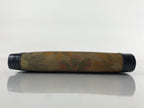 Japanese Silk Fabric Wallet Vtg Gamaguchi Clasp Pleather Floral Blue Brown KB86