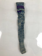 Japanese Silk Folding Fan Case Vtg Maisen Sensubukuro Blue White Ripple KB90