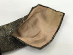 Japanese Silk Folding Fan Case Vtg Maisen Sensubukuro Red Gray Vase Design KB87