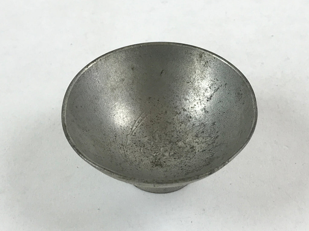 Japanese Silver Plated Copper Sake Cup Sakazuki Commemorative Guinomi Ochoko G97
