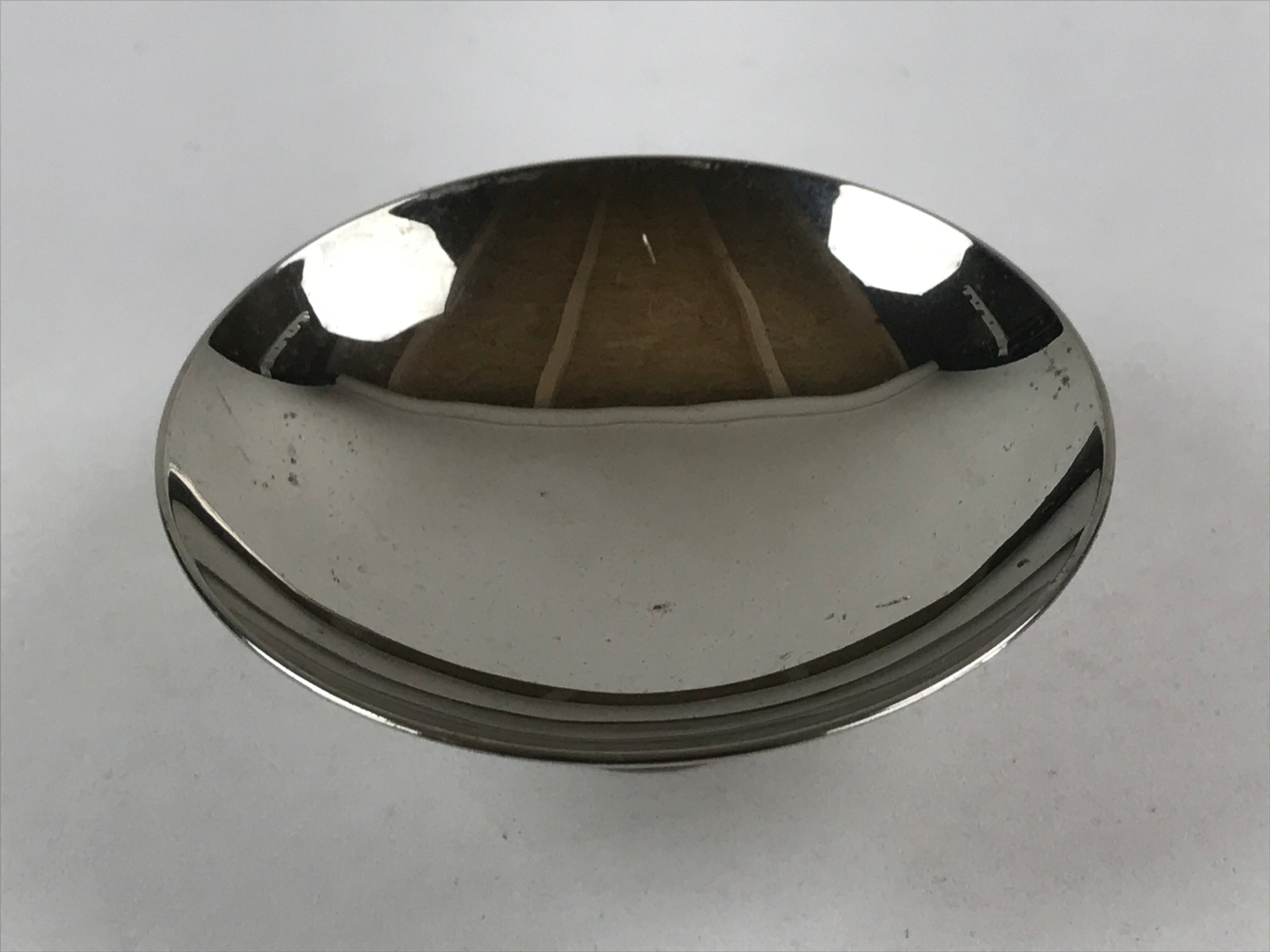 Japanese Silver Plated Copper Sake Cup Sakazuki Vtg Guinomi Ochoko G94