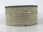 Japanese Small Ceramic Suiban Flower Vase Pottery Ikebana Arrangement Plum Y444