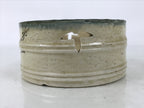 Japanese Small Ceramic Suiban Flower Vase Pottery Ikebana Arrangement Plum Y444