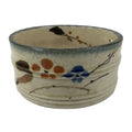 Japanese Small Ceramic Suiban Flower Vase Pottery Ikebana Arrangement Plum Y444