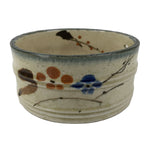 Japanese Small Ceramic Suiban Flower Vase Pottery Ikebana Arrangement Plum Y444