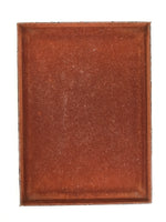 Japanese Small Lidded Embossed Leather Fabric Storage Box Shallow Brown JK895