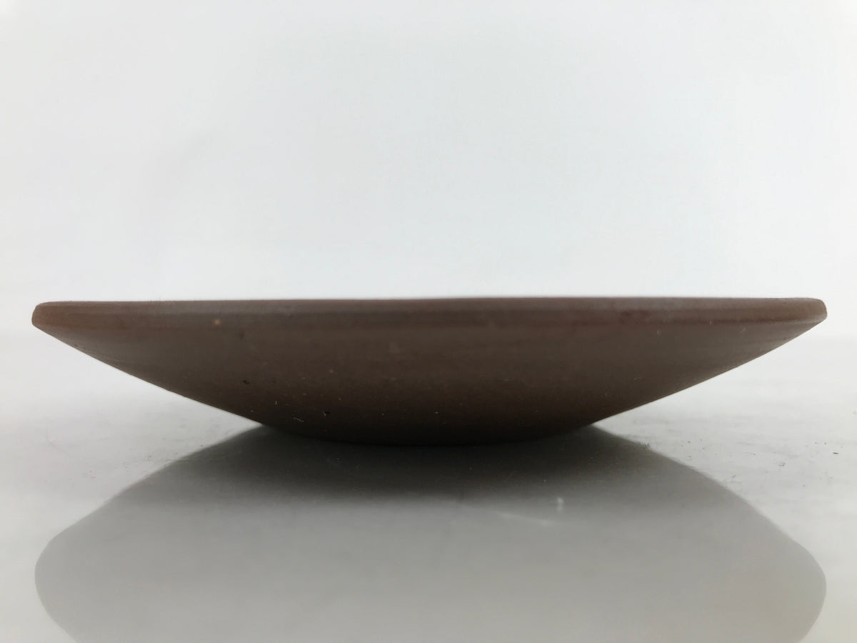 Japanese Small Serving Plate Vtg Meimeizara Maple Leaves Round Brown Y142