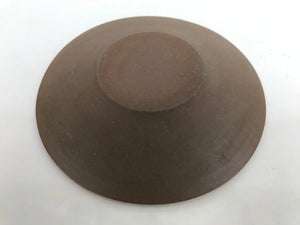 Japanese Small Serving Plate Vtg Meimeizara Maple Leaves Round Brown Y143