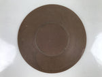 Japanese Small Serving Plate Vtg Meimeizara Maple Leaves Round Brown Y146