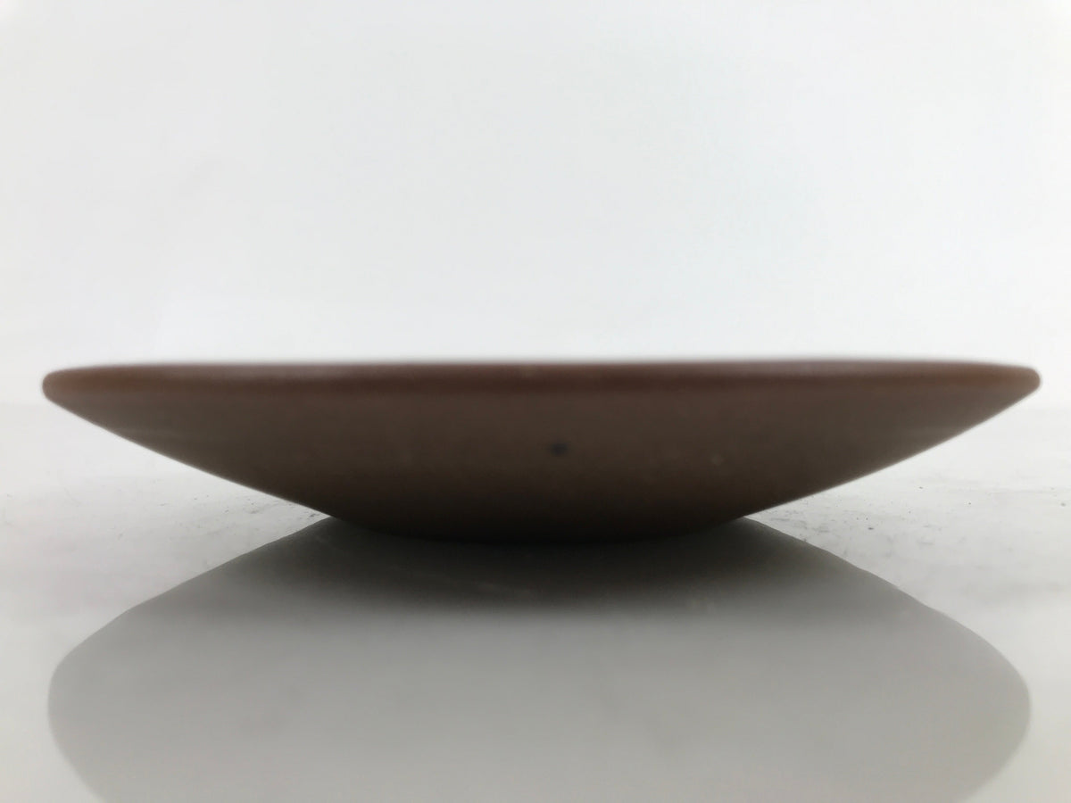 Japanese Small Serving Plate Vtg Meimeizara Maple Leaves Round Brown Y146