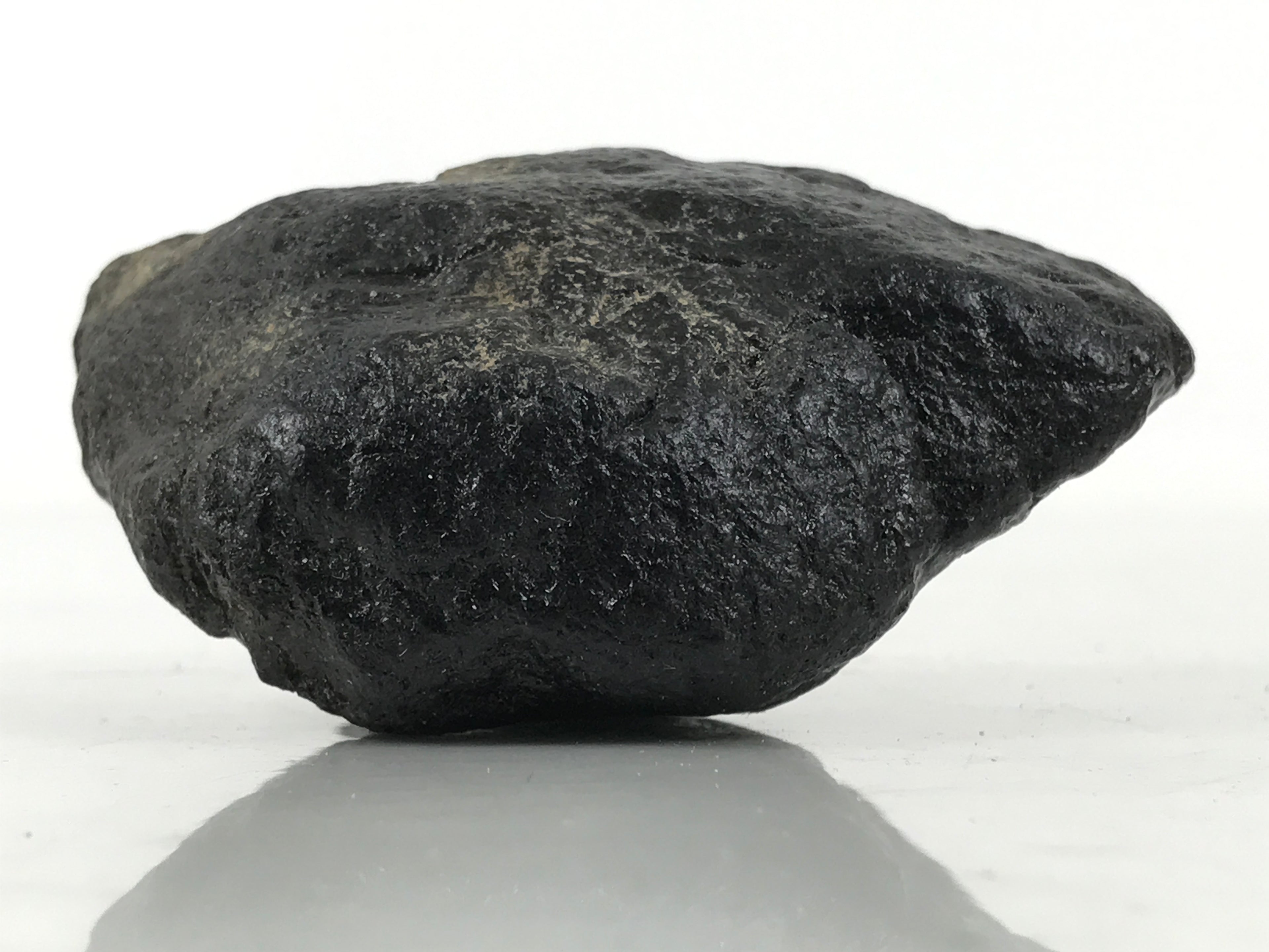 Japanese Small Viewing Stone Suiseki Vtg Zen Buddhist Black JK861