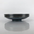 Japanese Smoked Silver Brass Metal Drink Saucer Vtg Chataku Coaster 4pc L240