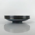 Japanese Smoked Silver Brass Metal Drink Saucer Vtg Chataku Coaster 4pc L240
