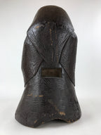 Japanese Solid Wood Statue Billiken Vtg Osaka Symbol Good Luck God Brown BD945