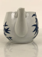 Japanese Sometsuke Porcelain Lidded Teapot Vtg Kyusu Blue White Bamboo Y575