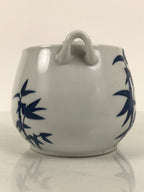 Japanese Sometsuke Porcelain Lidded Teapot Vtg Kyusu Blue White Bamboo Y575