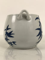 Japanese Sometsuke Porcelain Lidded Teapot Vtg Kyusu Blue White Bamboo Y575