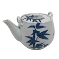 Japanese Sometsuke Porcelain Lidded Teapot Vtg Kyusu Blue White Bamboo Y575