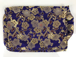 Japanese Soto Zen Baika-ryu Ritual Fabric Bag Vtg Plum Blossom Purple Gold BA885