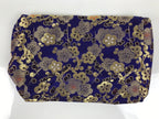 Japanese Soto Zen Baika-ryu Ritual Fabric Bag Vtg Plum Blossom Purple Gold BA885