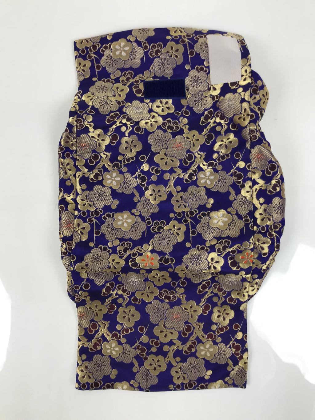 Japanese Soto Zen Baika-ryu Ritual Fabric Bag Vtg Plum Blossom Purple Gold BA885