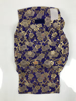 Japanese Soto Zen Baika-ryu Ritual Fabric Bag Vtg Plum Blossom Purple Gold BA885